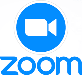The Zoom logo, a blue video camera icon inside a circle above the word zoom